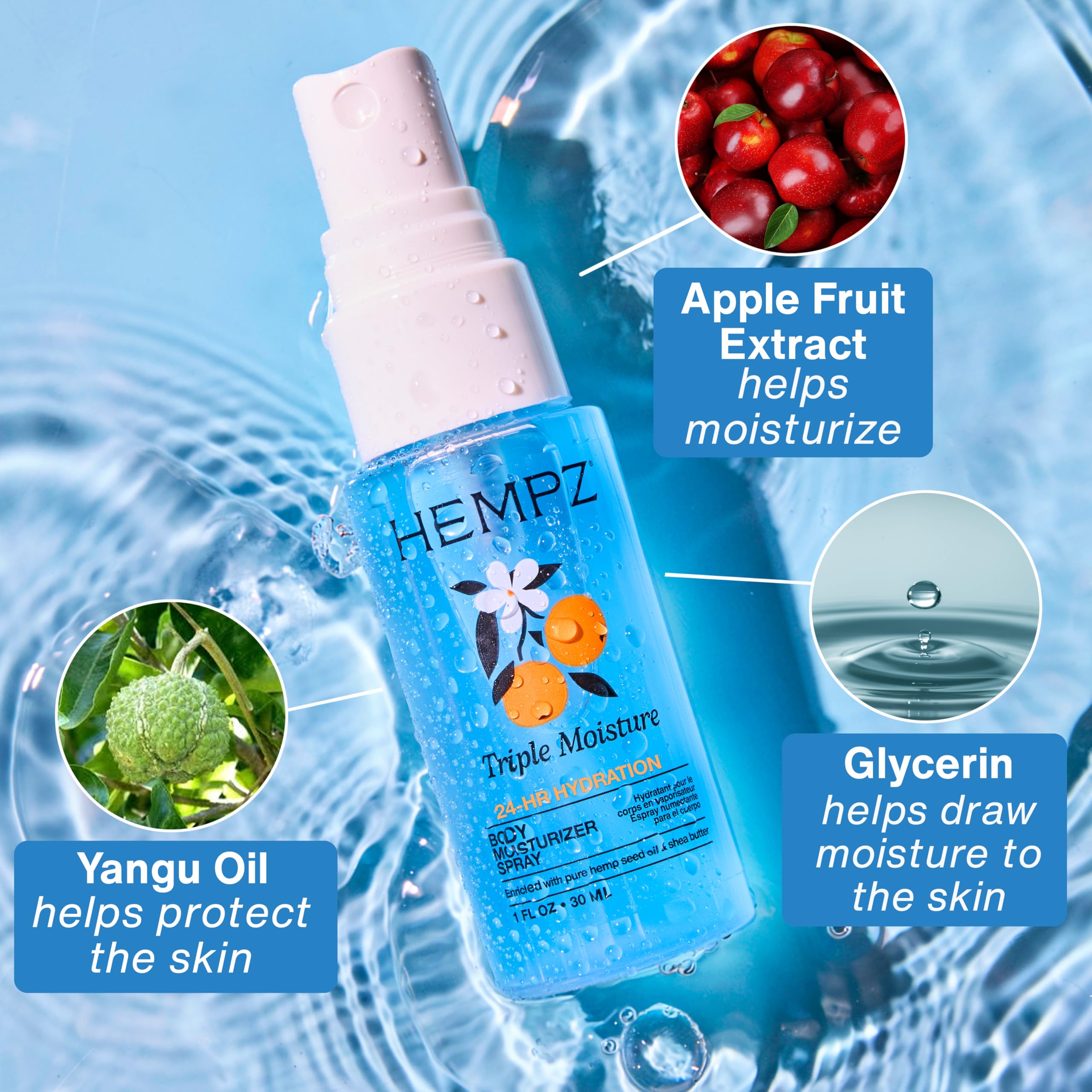 Amazon.com: Hempz Hydrating Body Mist Spray, Triple Moisture